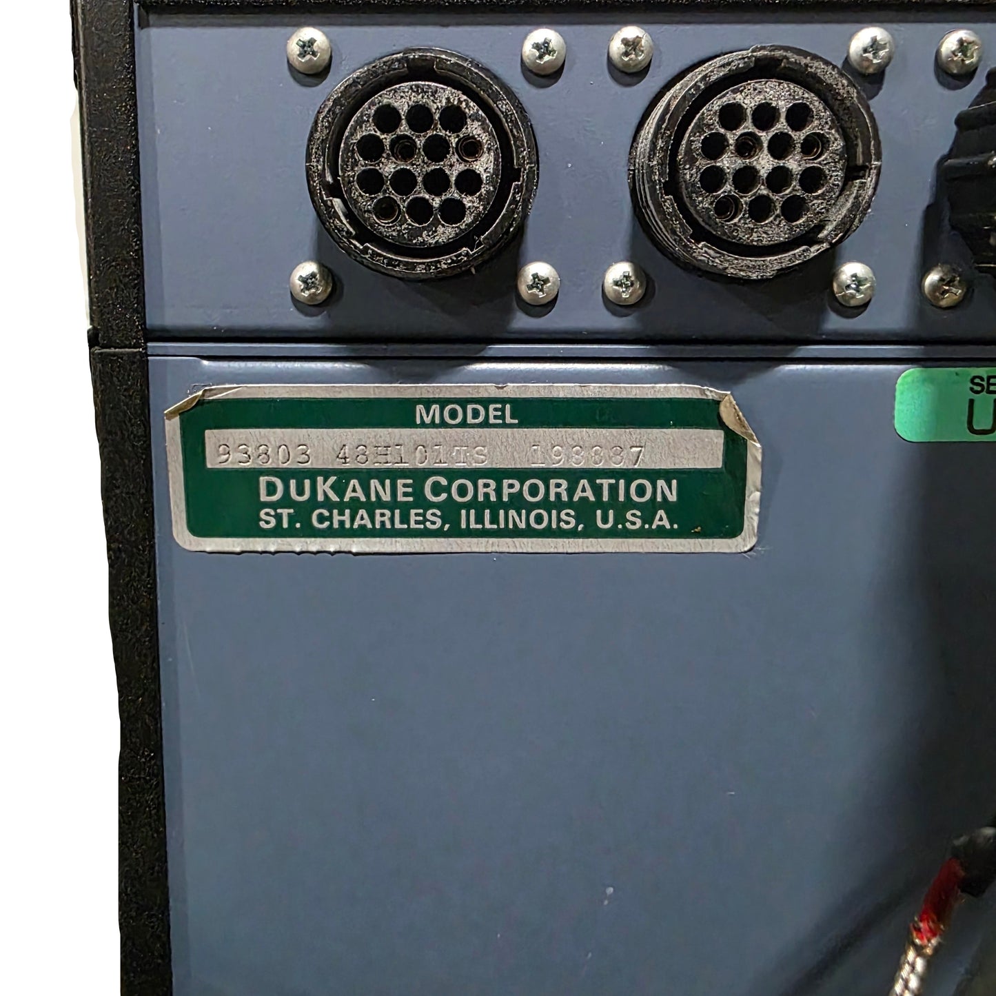Used Dukane 48H101TS Heat Staking Thermal Press 1 Ton, 4" Stroke, 2100 Watts, 120VAC