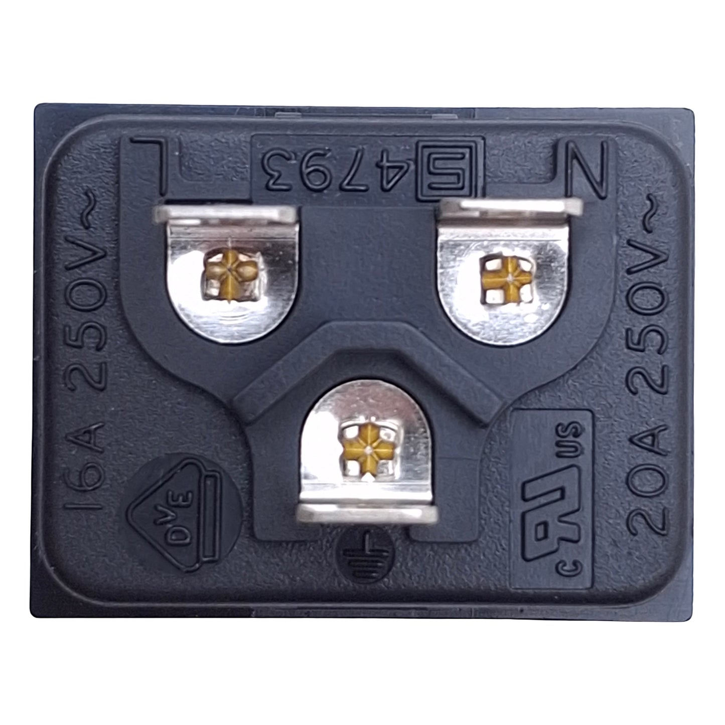 New – Open box Lot of 15 Corcom 20ESRMC2 Male Power Inlet Connector 20A Max, 120/250VAC