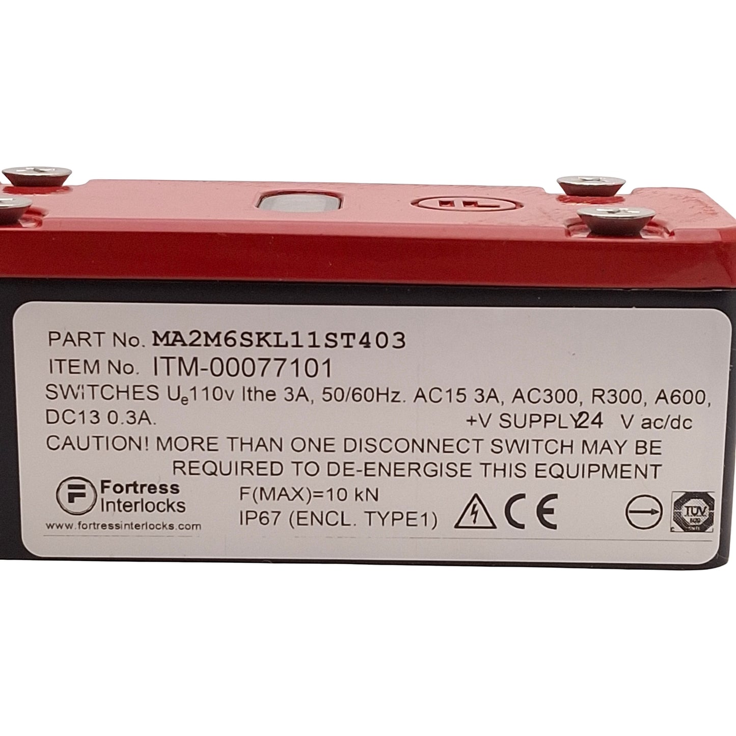 Used Fortress MA2M6SKL11ST403 amGardpro Interlock, 3NC, 24VAC/DC *No Handle & No Key*