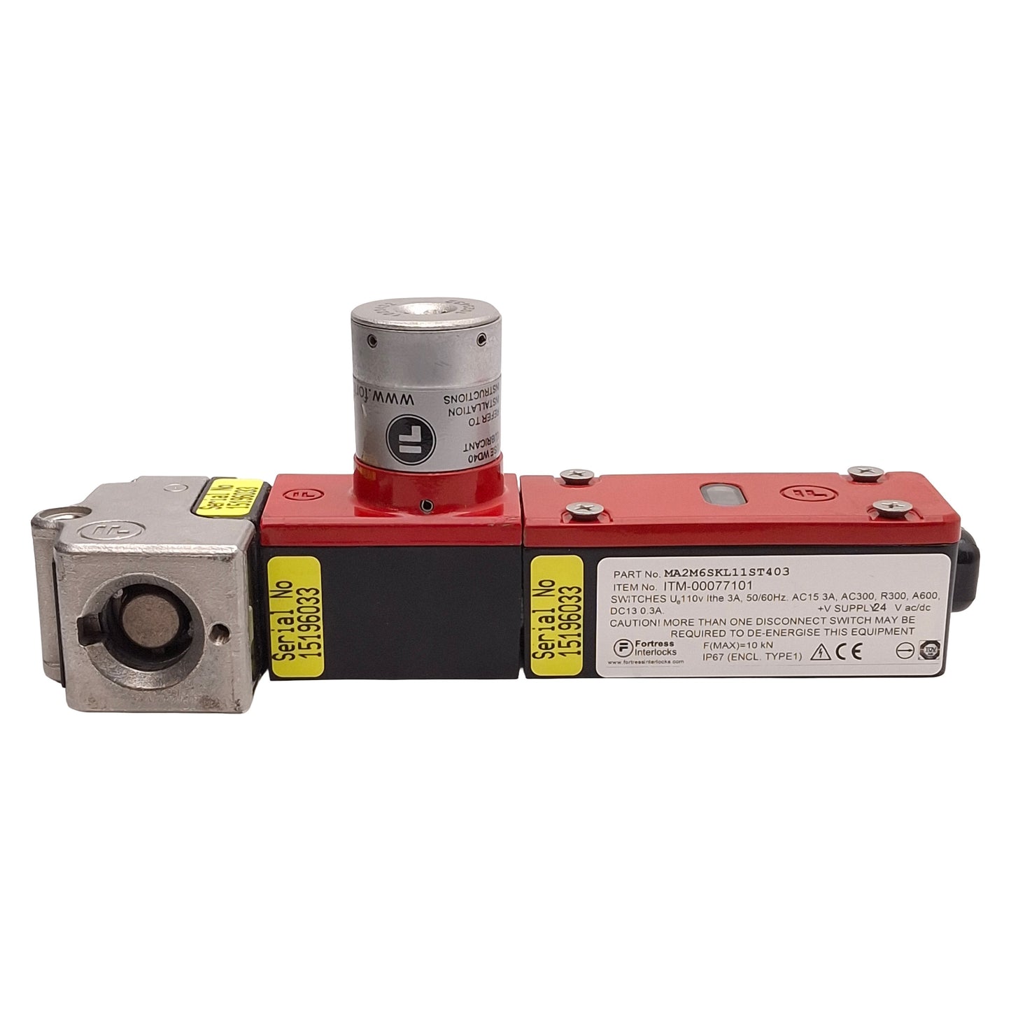 Used Fortress MA2M6SKL11ST403 amGardpro Interlock, 3NC, 24VAC/DC *No Handle & No Key*