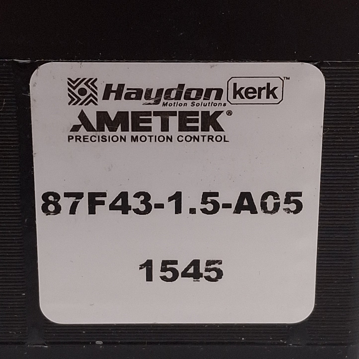 Used Ametek 87F43-1.5-A05 Linear Stepper Motor, 0.0005in/step, 5VDC, NEMA 34 *Dent*