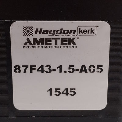 Used Ametek 87F43-1.5-A05 Linear Stepper Motor, 0.0005in/step, 5VDC, NEMA 34 *Dent*