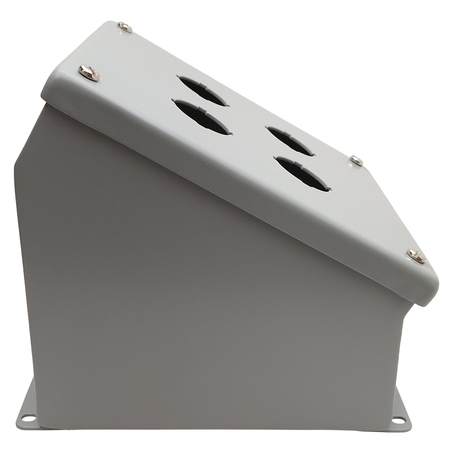 New Hoffman E4SPBA Sloped Front Pushbutton Enclosure ø30.5mm 4-Hole 7.25x6.25x6.75in