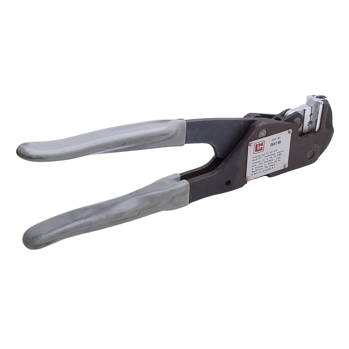 Used Leeds & Northrup 064146 Quick Tip Hand Crimp Tool, T/C Wire 14/20/24 AWG