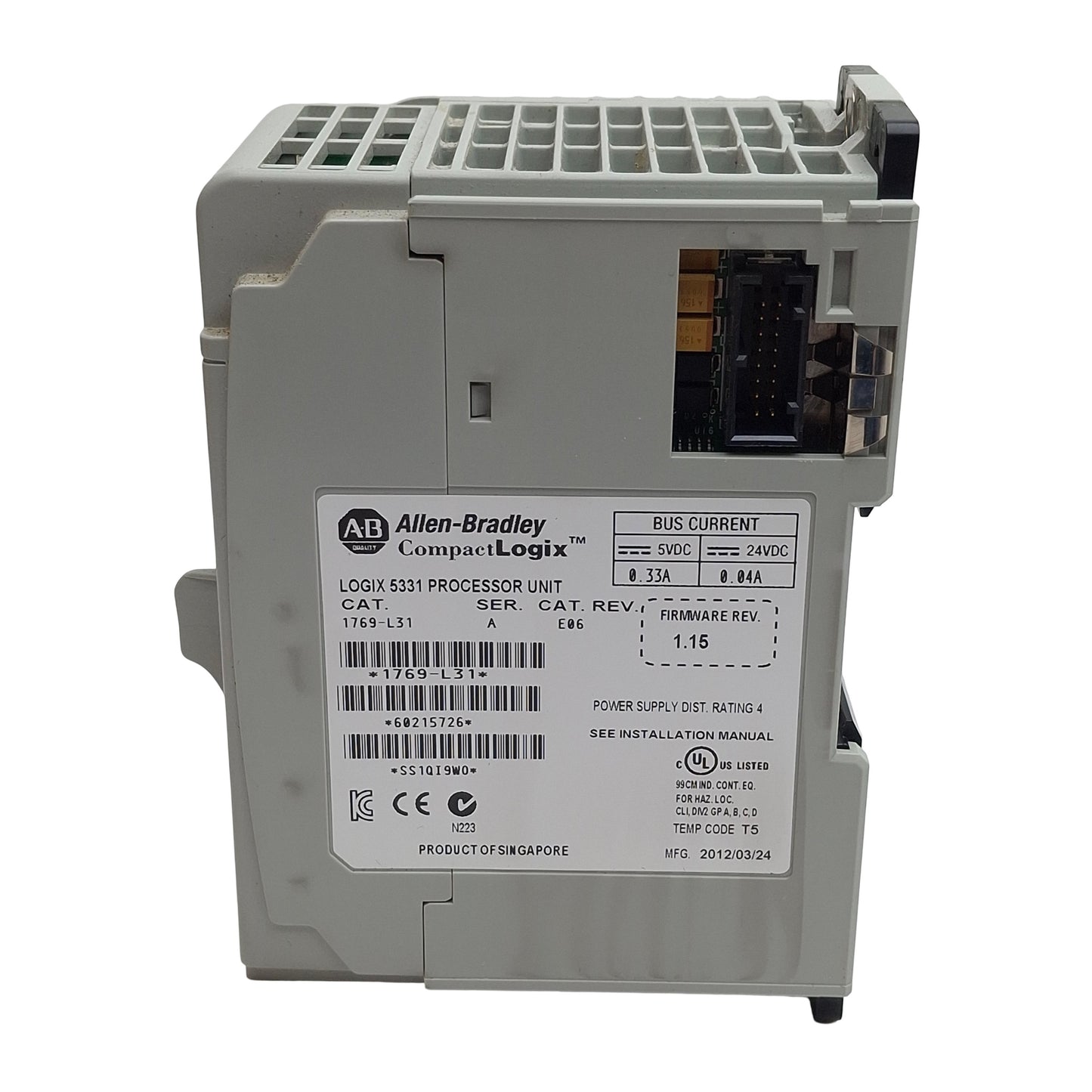 Used Allen Bradley 1769-L31 CompactLogix I/O 5331 Processor Controller Unit CPU 512KB