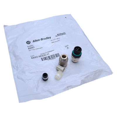 New Allen Bradley 889D-M3DC-H DC Micro Cable Male Straight, 3-Pin, 26-22 AWG