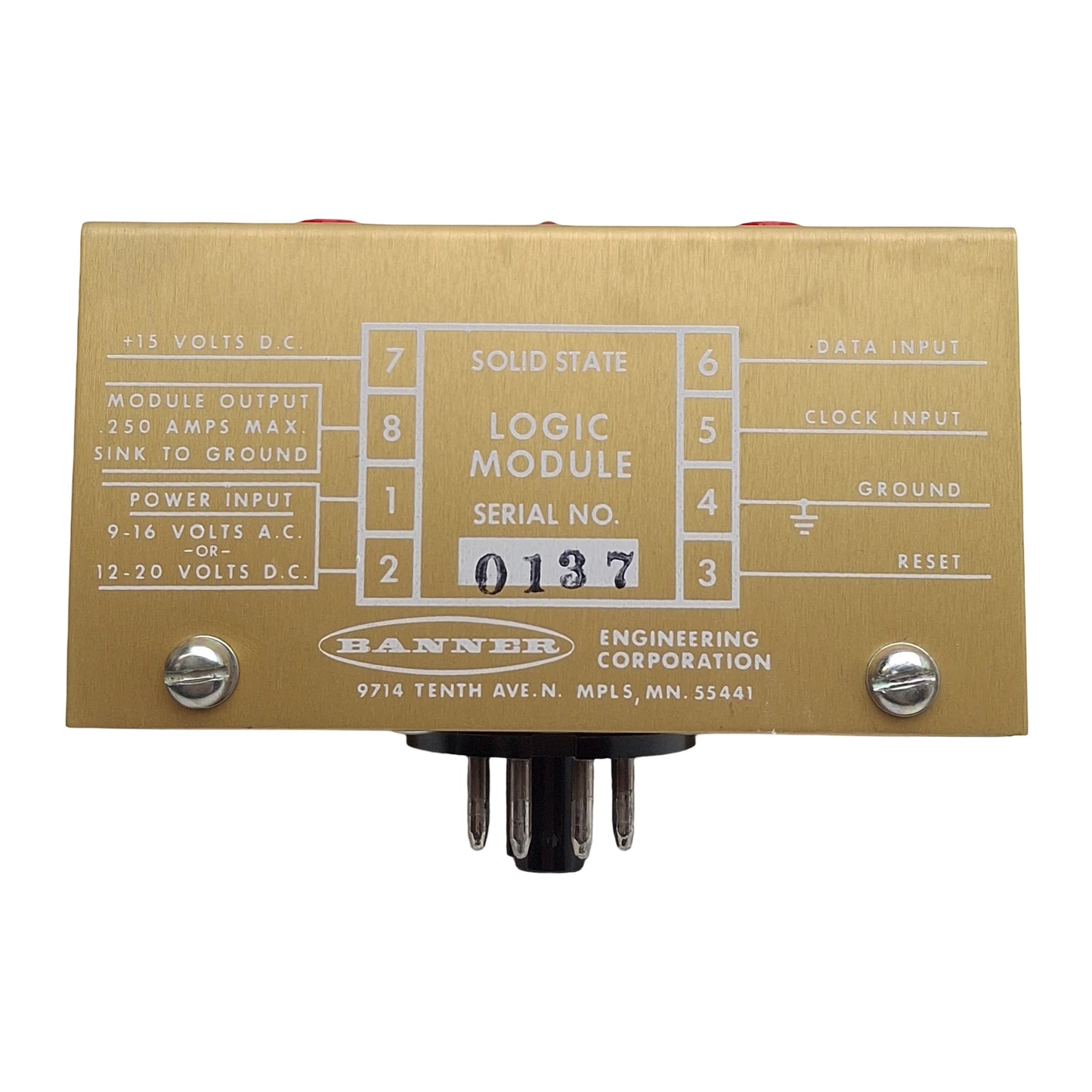 New Banner SR-64P Solid-State Shift Register Logic Module, NPN, 16VAC/20VDC, 64bit