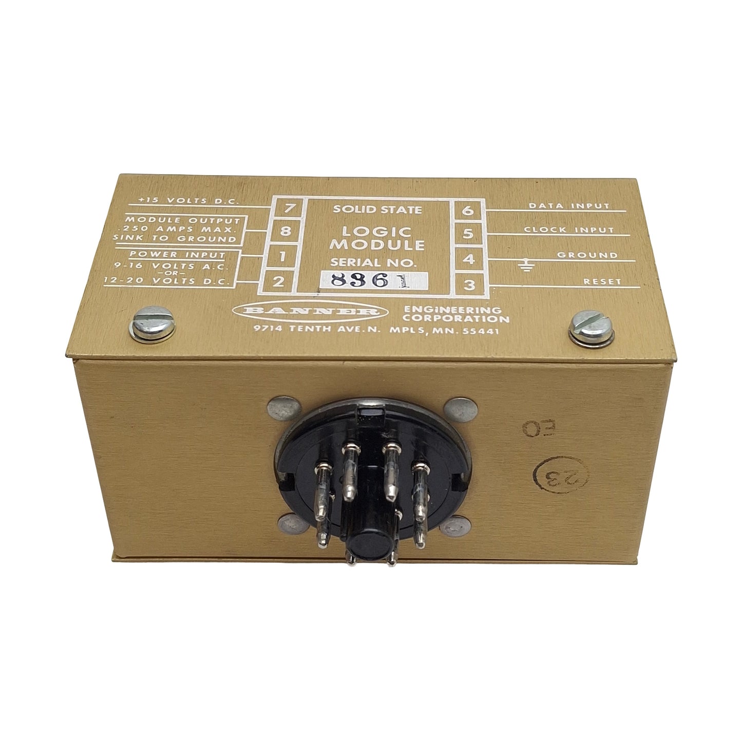 Used Banner SR-64P Solid-State Shift Register Logic Module 16VAC/20VDC 64bit *No LED*