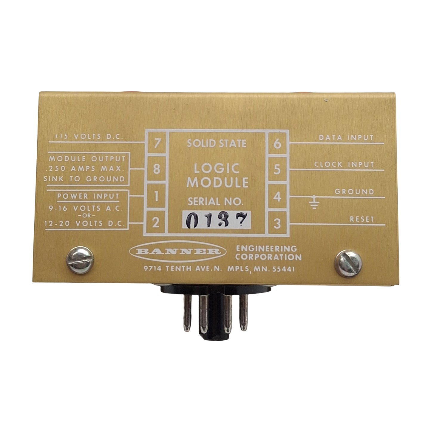 Used Banner SR-64P Solid-State Shift Register Logic Module, NPN, 16VAC/20VDC, 64bit