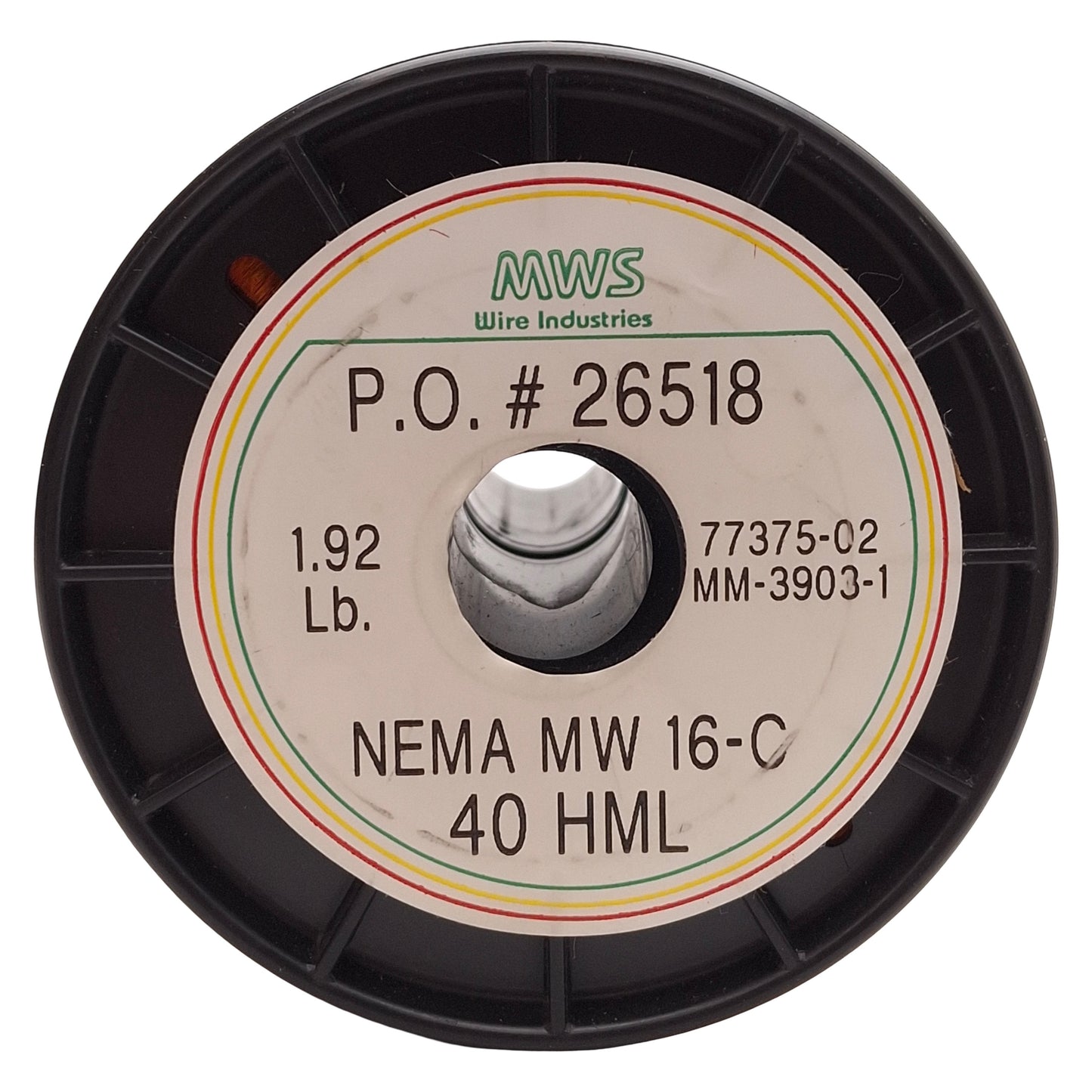 New MWS Wire Industries 40AWG NEMA MW16C Heavy Build Copper Magnet Wire, 1.9lbs
