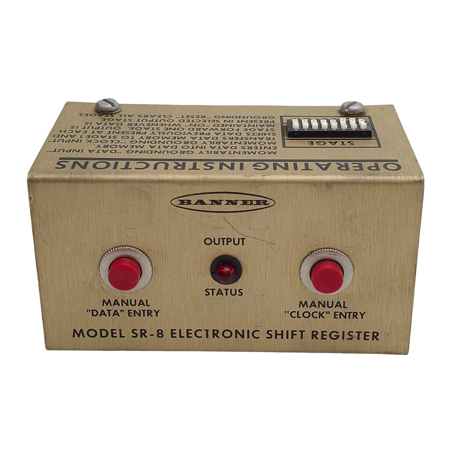 Used Banner SR-8 Solid-State Shift Register Logic Module, 16VAC/20VDC In, 250mA Out