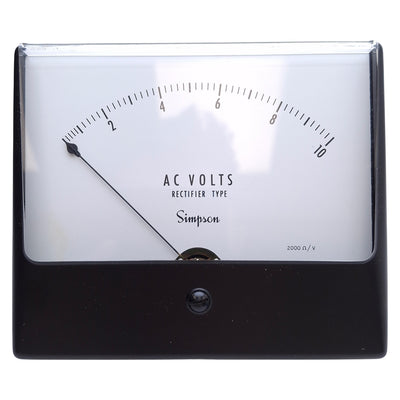 New Simpson 1347 AC Voltmeter Rectified 2000Ohms/V, 3-1/2" Size, 0-10 Range