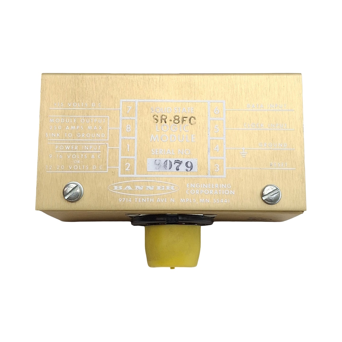 New – Open box Banner SR-8FC Solid-State Shift Register Logic Module, 16VAC/20VDC In, 250mA Out