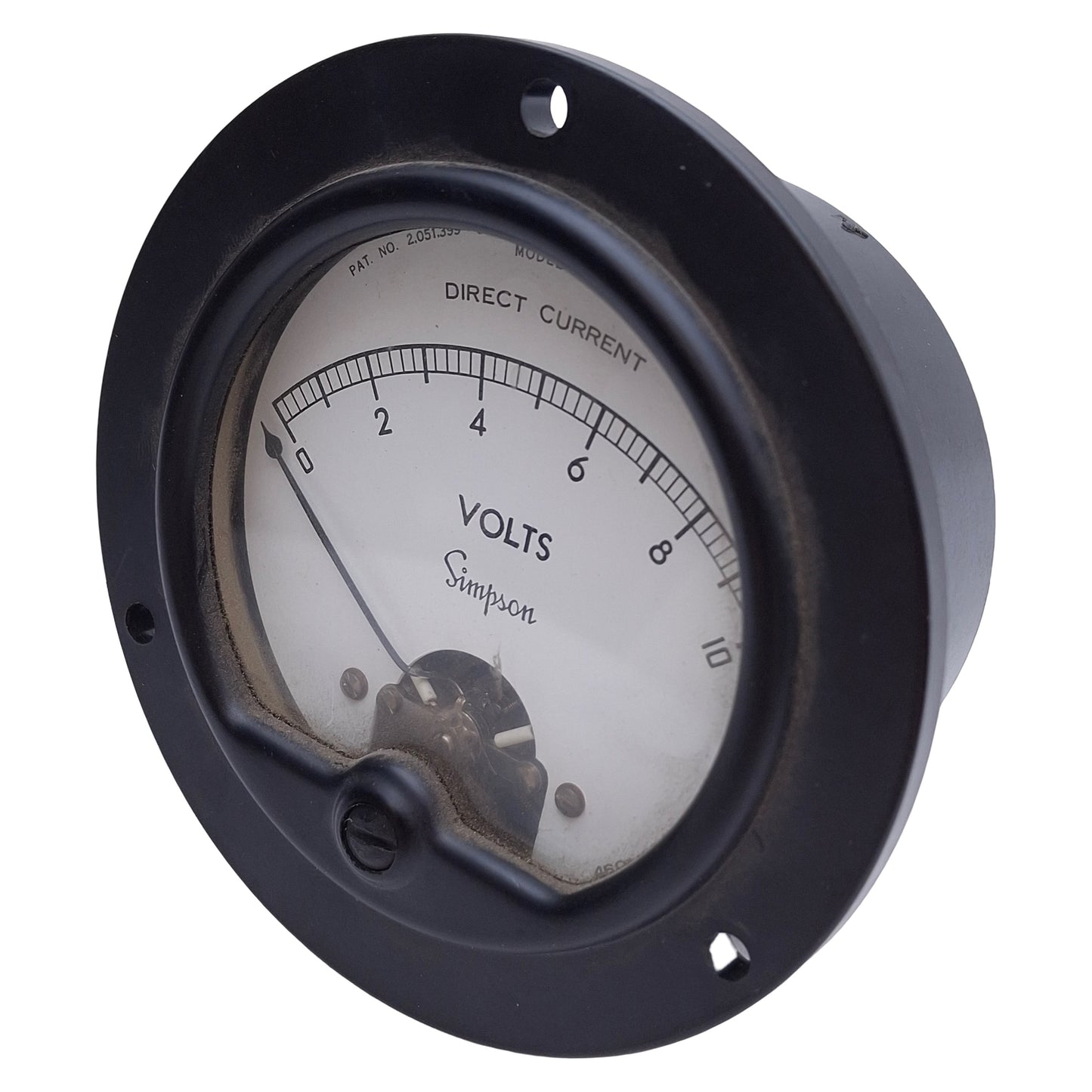 New – Open box Simpson 04650 DC Milliammeter 10Ohms @ 60Hz, ø3-1/2in Size, 0-10 Range