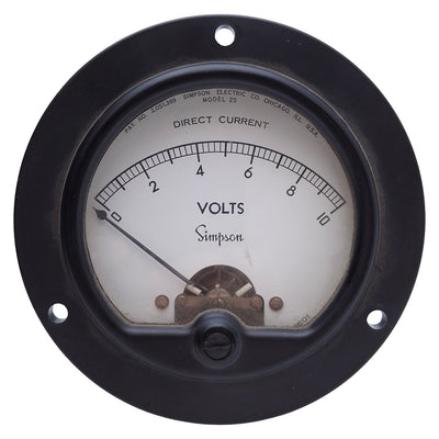New – Open box Simpson 04650 DC Milliammeter 10Ohms @ 60Hz, ø3-1/2in Size, 0-10 Range