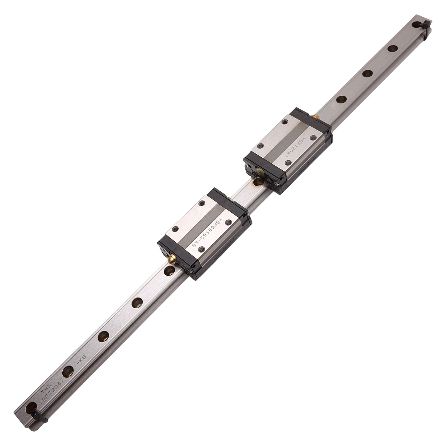 Used THK SSR15XW Linear Guide Assembly, 15mm x 410mm Rail, (2x) 56.9x34mm Carriages