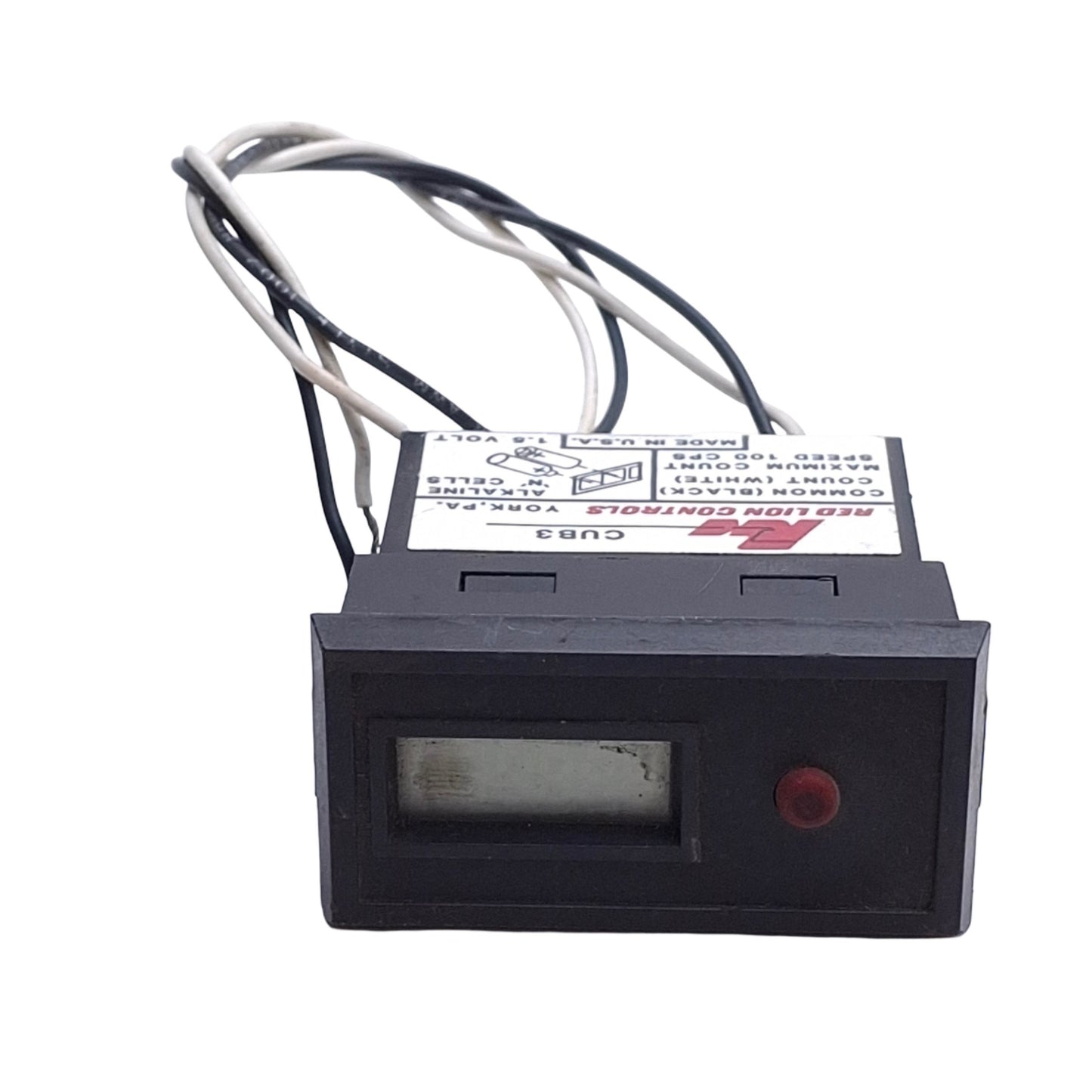 Used Red Lion Controls CUB30000 Miniature Counter, 6-Digit, 3VDC, 100CPS Max