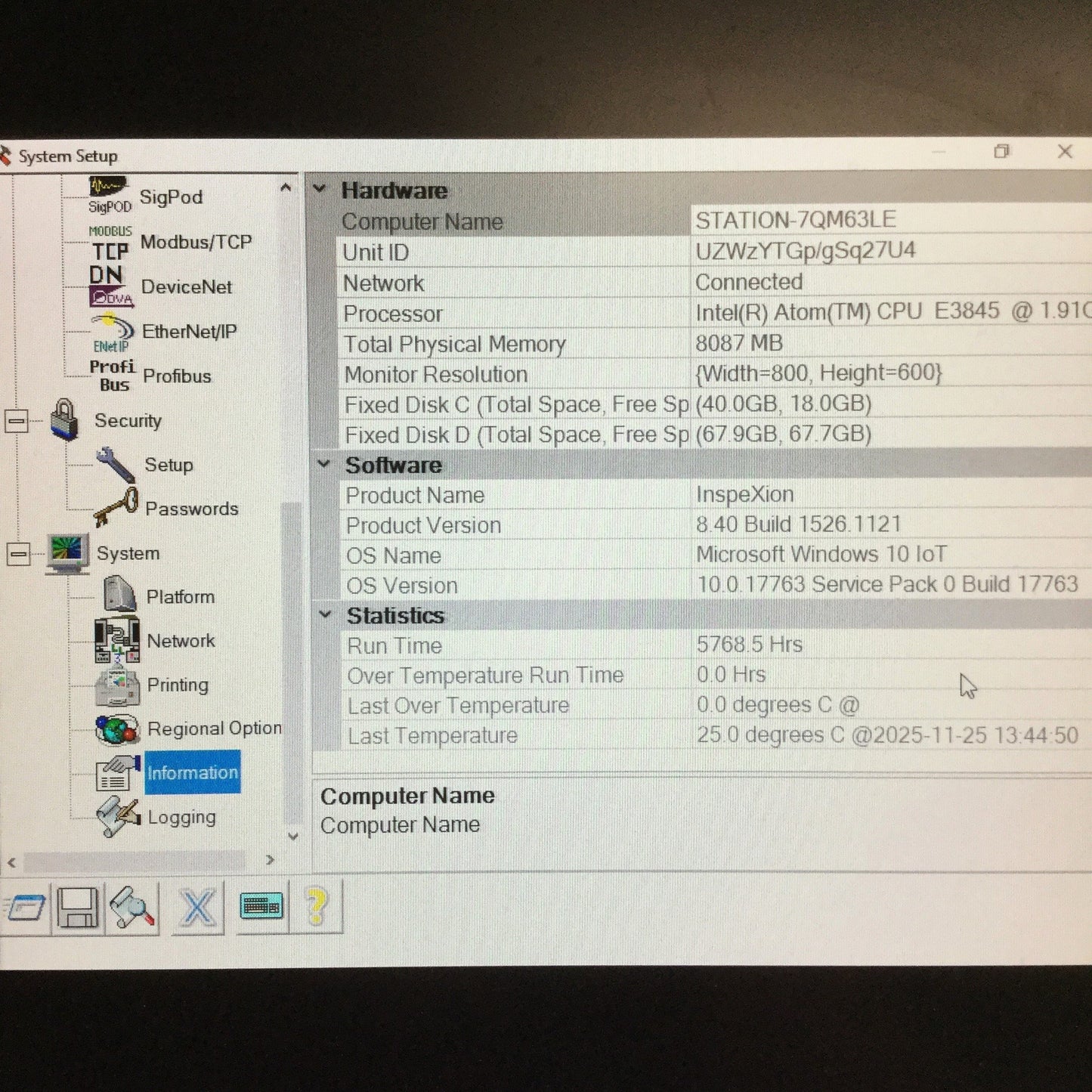 Used Sciemetric 1204-0H10 Rev 5.02 sigPOD Process Monitoring System, 4-Channel, 24VDC