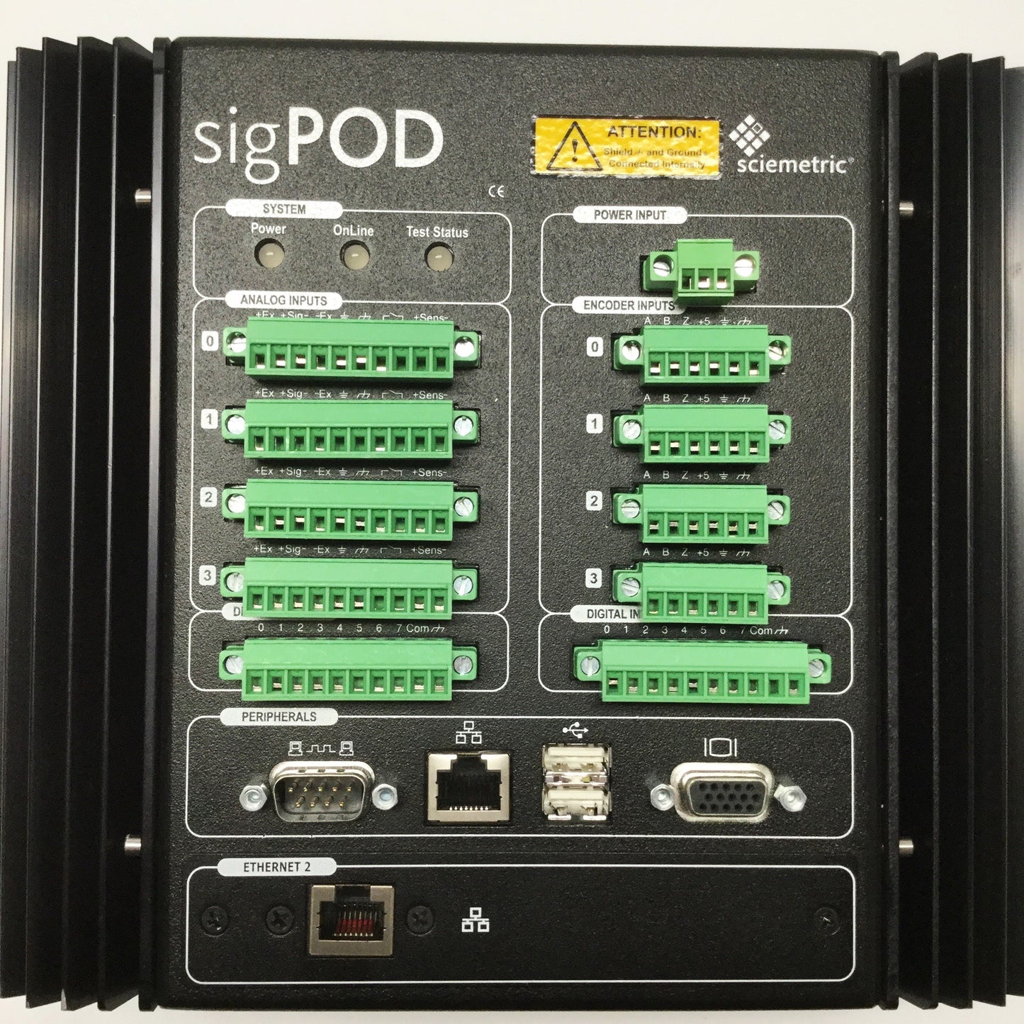 Used Sciemetric 1204-0H10 Rev 5.02 sigPOD Process Monitoring System, 4-Channel, 24VDC