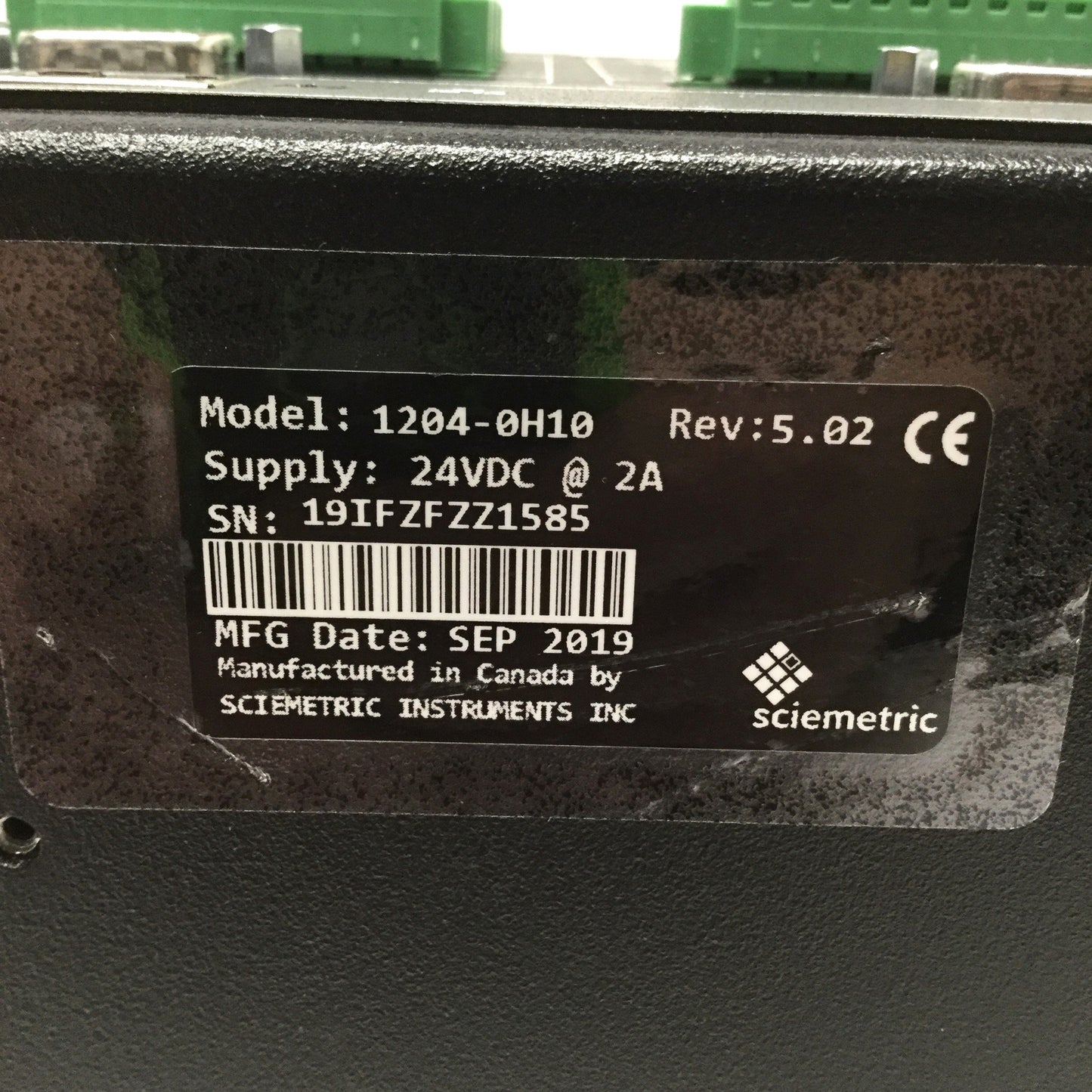 Used Sciemetric 1204-0H10 Rev 5.02 sigPOD Process Monitoring System, 4-Channel, 24VDC