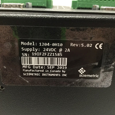 Used Sciemetric 1204-0H10 Rev 5.02 sigPOD Process Monitoring System, 4-Channel, 24VDC