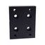 Used 80/20 2420-Black 15 Series Flange Mount Caster Base Plate, 3.750in x 3.00in