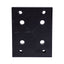 Used 80/20 2420-Black 15 Series Flange Mount Caster Base Plate, 3.750in x 3.00in