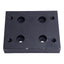 Used 80/20 2420-Black 15 Series Flange Mount Caster Base Plate, 3.750in x 3.00in