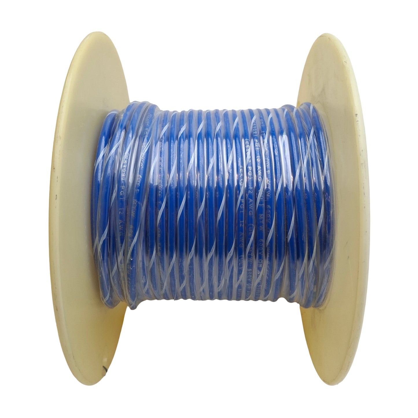 Used Anixter 1015-12/65-6 Blue Hook-Up Lead Wire, TNC, 12AWG, 65-Strand, 600V, 100ft