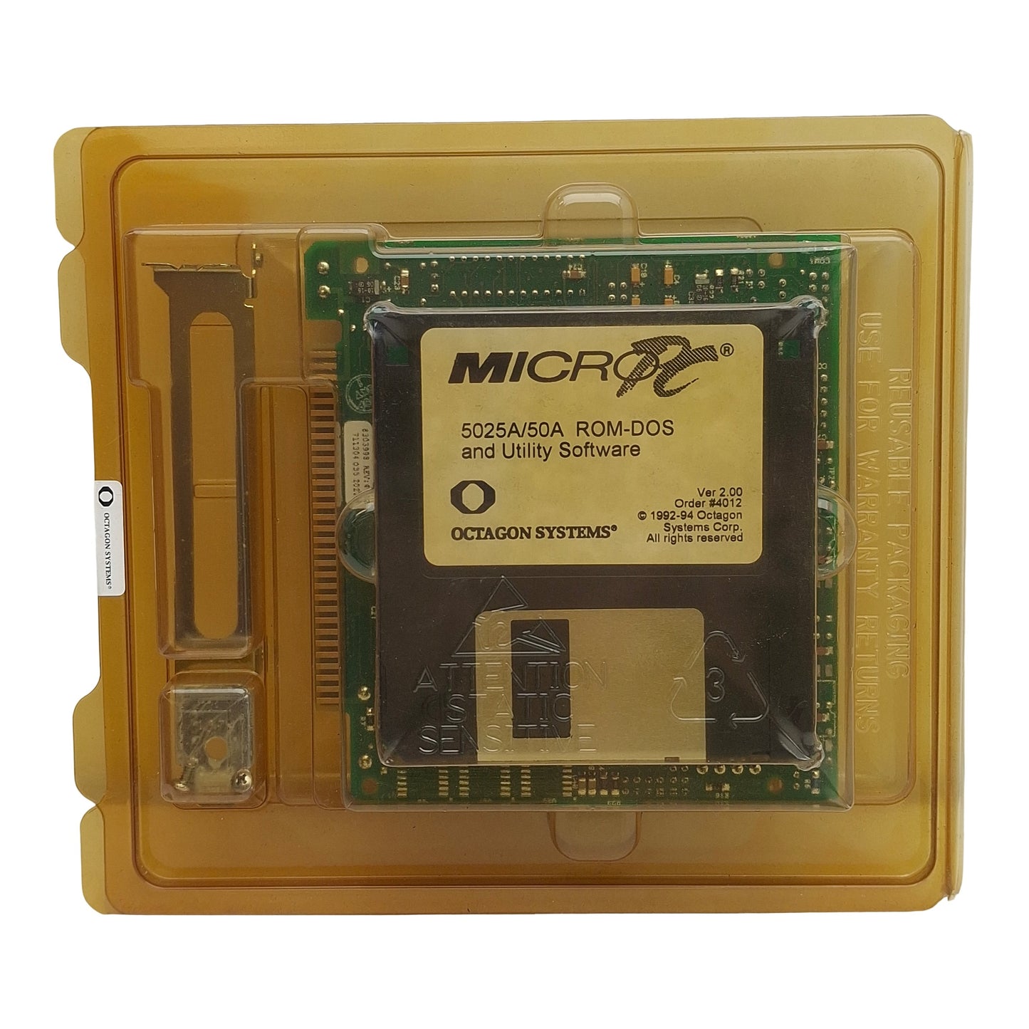 Used Octagon Systems MicroPC 5025A-386-25MHZ Single Board Computer, 1MB, 386 at 25MHz