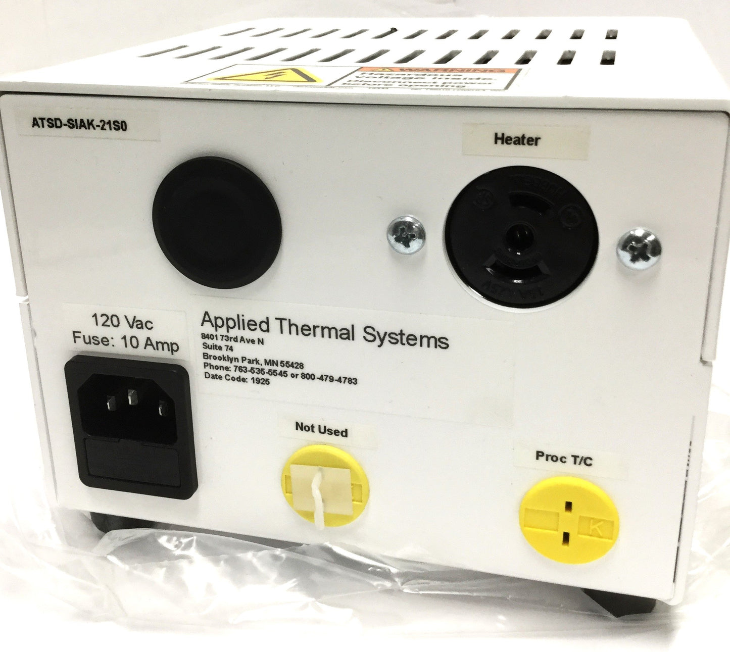 New – Open box Applied Thermal Systems ATSD-SIAK-21S0 PID Temperature Controller, Type K, 120V