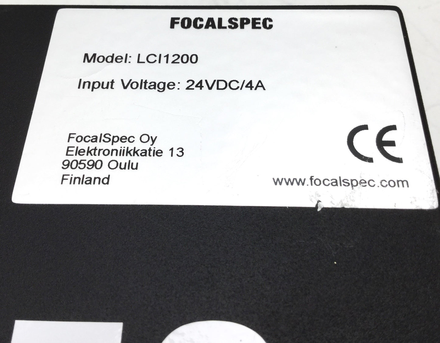 Used FocalSpec LCI1200 Line Confocal 3D Measuring Scanner 2.8mm Z Range, 11.3mm FOV