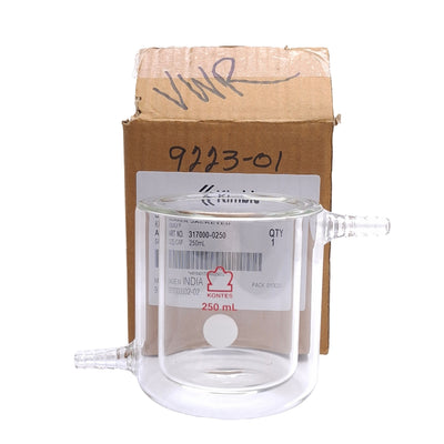 New Kimble 31700-0250 Jacketed Reaction Beaker, 250mL, 3/8in Hose Connection