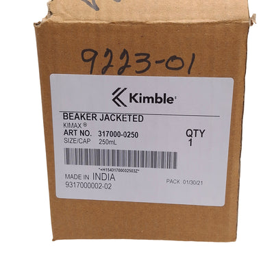 New Kimble 31700-0250 Jacketed Reaction Beaker, 250mL, 3/8in Hose Connection