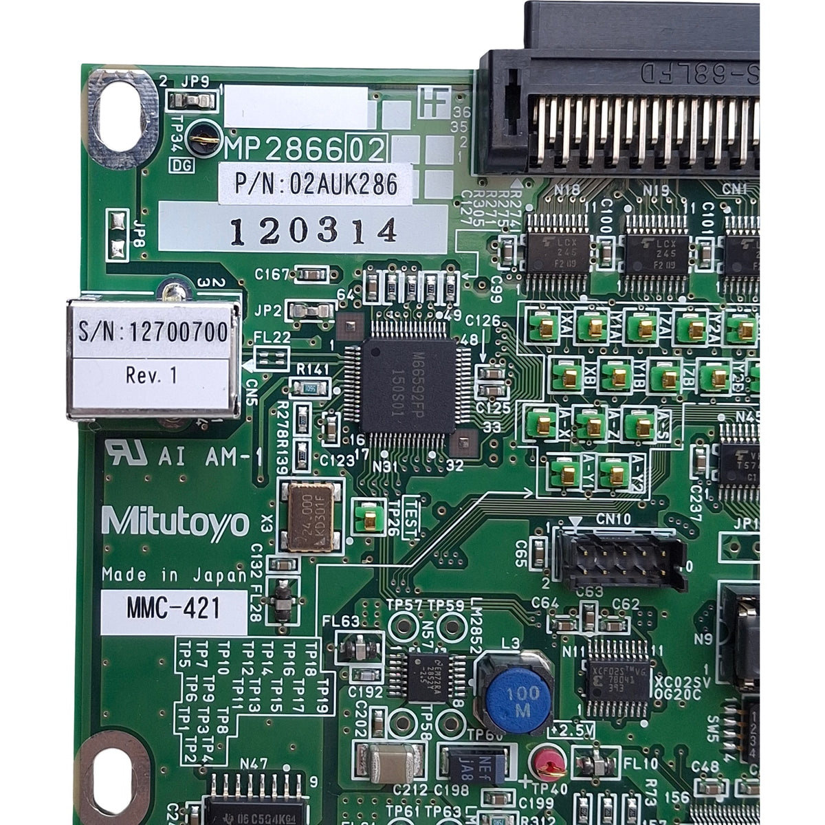 Used Mitutoyo 02AUK286 MP286602 MMC-421 Main Control Board For QV-X302P1L CNC Vision