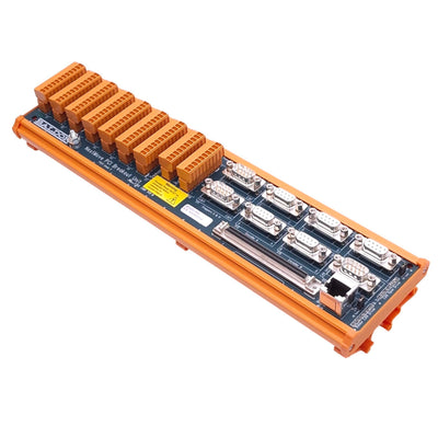 Used Baldor PCI003-502 F621 NextMove PCI Breakout Unit, 19DI 12DO, RJ45, DIN Rail