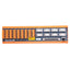 Used Baldor PCI003-502 F621 NextMove PCI Breakout Unit, 19DI 12DO, RJ45, DIN Rail