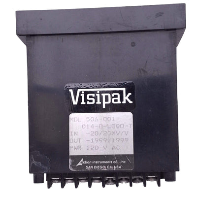Used Action Instruments 506-001-014-0-LOGO-T Visipak Panel Meter, -20/20mV/V