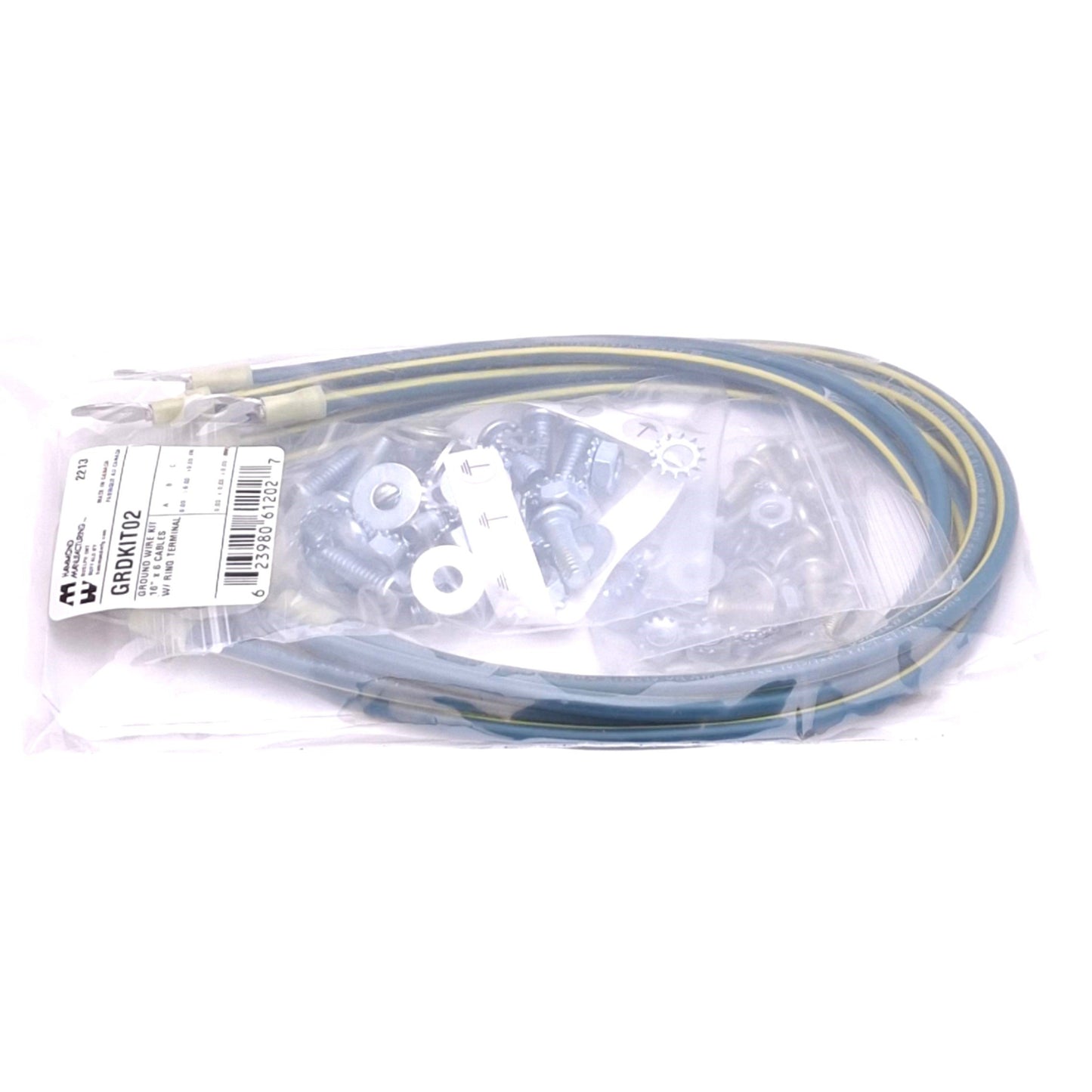 New Hammond GRDKIT02 Ground Wire Kit, 16" x 6 Cables w/ Ring Terminal