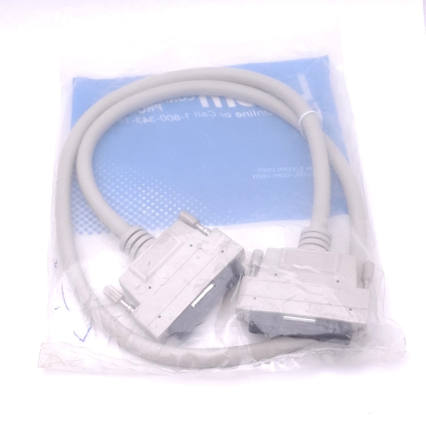 New L-COM CA900MM-1M SCSI-3 Cable, 68-Pin D-Sub Male, 1m Length, 30V 1A Max