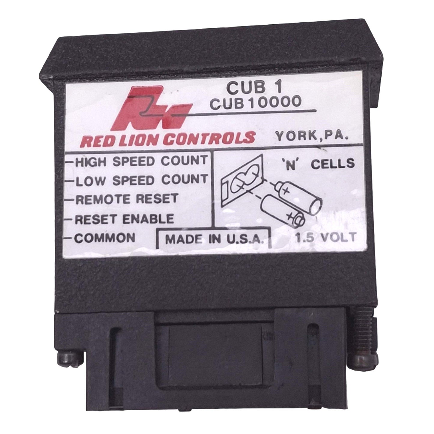 Used Red Lion CUB10000 Miniature Electronic Digital Counter, 6 Digit LCD, 1/32 DIN