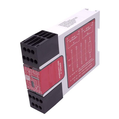 Used Banner IM-T-11A Safety Relay, 2NO, 1NC Aux, 250VAC 24VDC 6A Max, 24VDC Coil