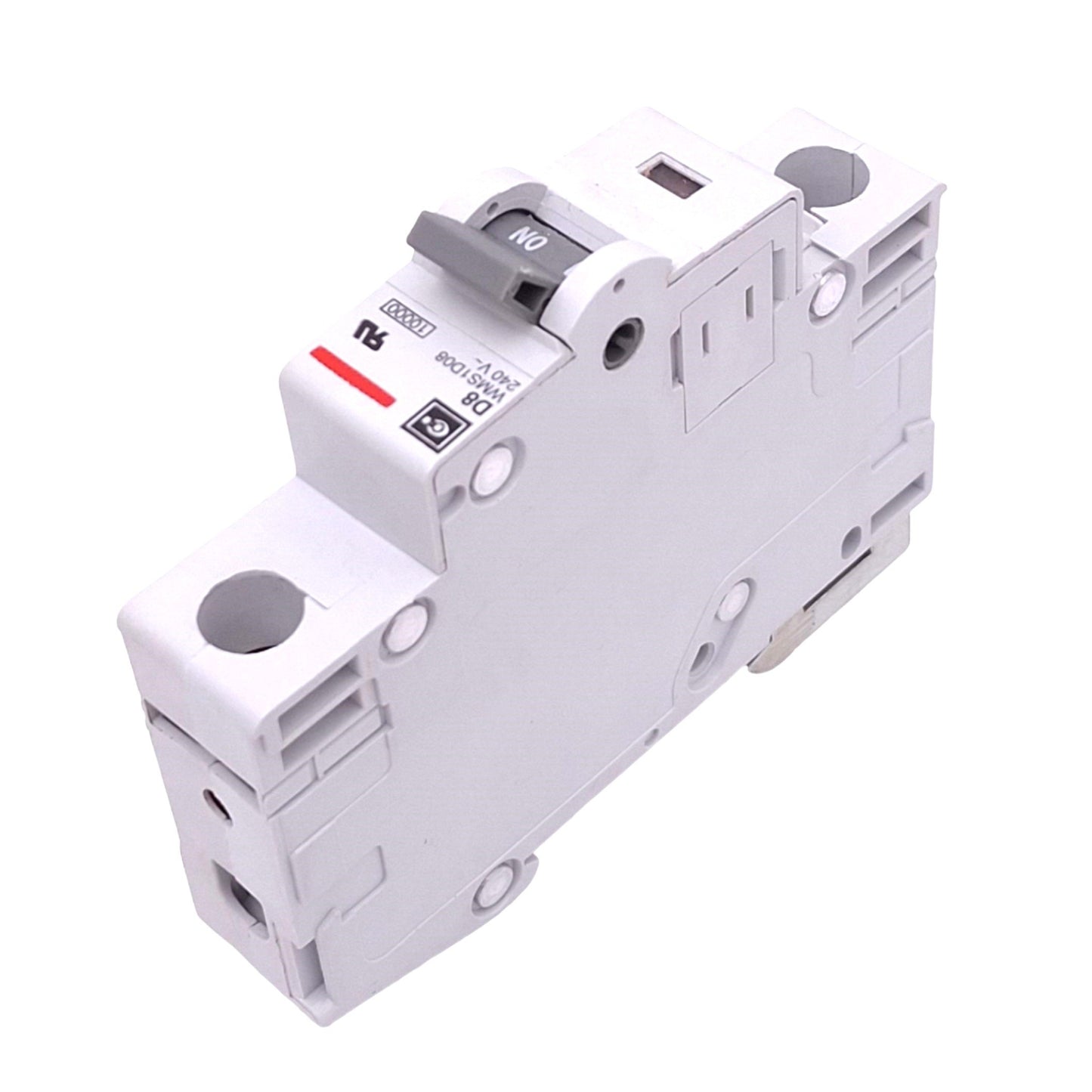 Used Cutler Hammer WMS1D08 Circuit Breaker, 1-Pole 8A, 240VAC Max, DIN Rail