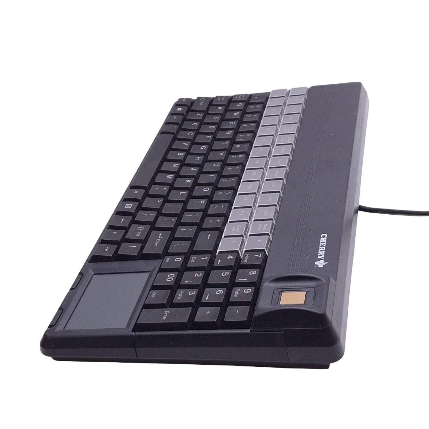 Used Cherry SPOS G86-62431EUADAA/01 Biometric Compact Keyboard w/ Touch Pad, 14" Form