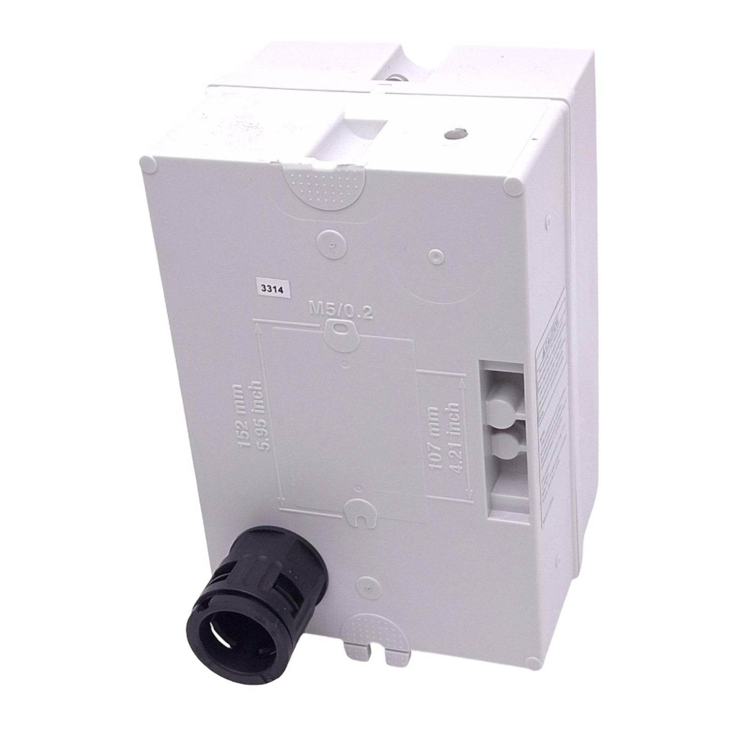Used Socomec 22143503 Enclosed Manual Motor Disconnect Switch, 3-Pole, 600VAC 30A Max