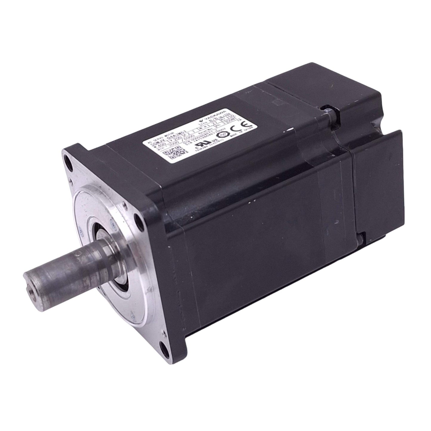 Used Yaskawa SGMJV-04A3M61 AC Servo Motor, 400W, 200VAC 3-Phase, 3000/6000rpm Max