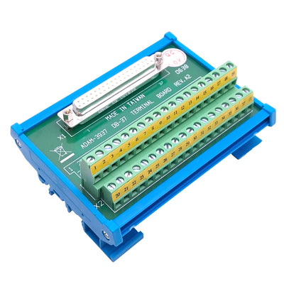 Used Advantech ADAM-3937 DB-37 Terminal Board, 37-Pole DB37F, DIN Rail Mount