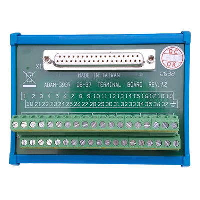 Used Advantech ADAM-3937 DB-37 Terminal Board, 37-Pole DB37F, DIN Rail Mount