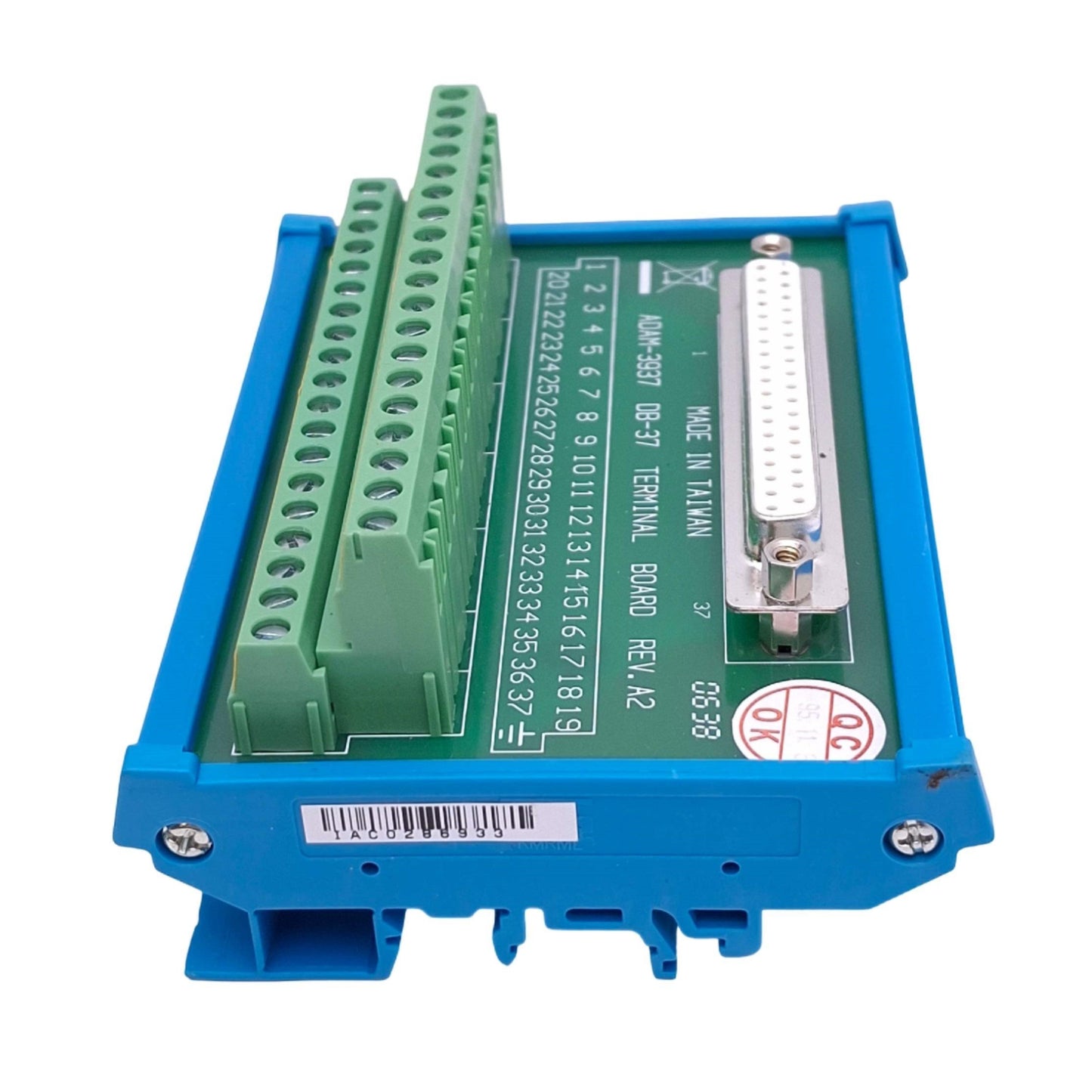 Used Advantech ADAM-3937 DB-37 Terminal Board, 37-Pole DB37F, DIN Rail Mount