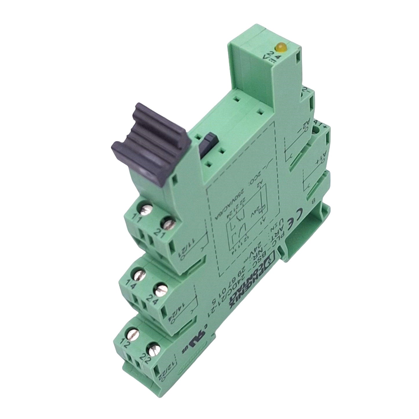 Used Lot of 2 Phoenix Contact 2967015 PLC-BSC- 24DC/21-21 Relay Sockets, 8-Pin, 24VDC